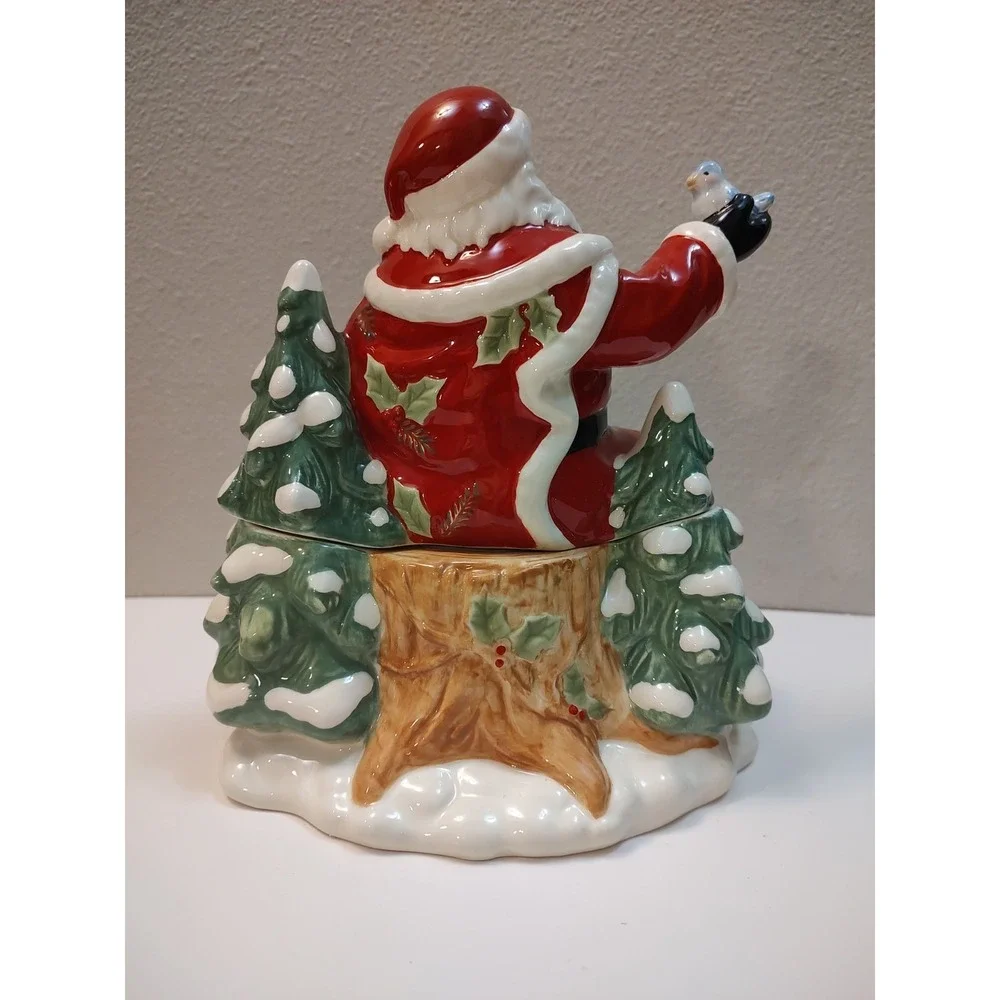 Lenox Holiday Gatherings Santa Covered Candy Dish Christmas Treat SKU# 828642058